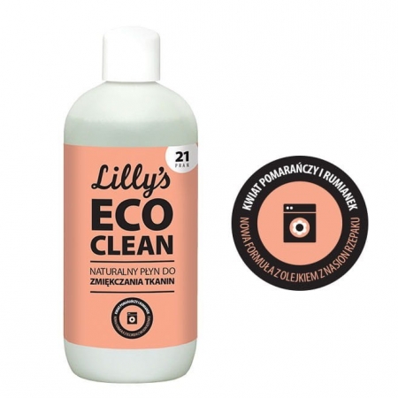 6x LILLY'S ECO CLEAN Płyn do zmiękczania tkanin z olejkiem z kwiatu pomarańczy i olejkiem rumiankowym 750ml